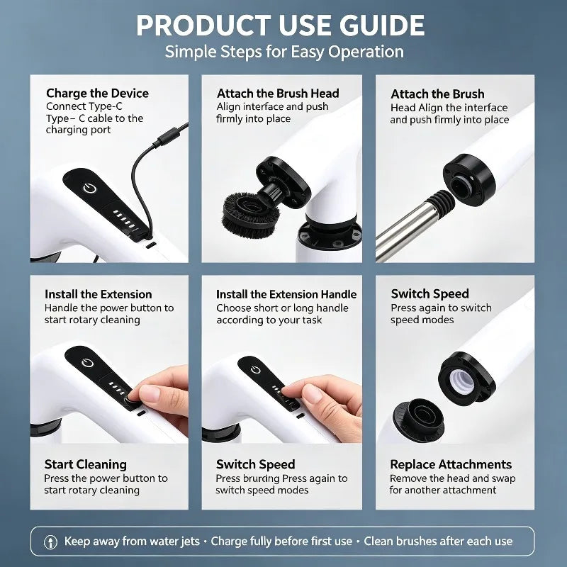 Wireless Electric Cleaning Brush
