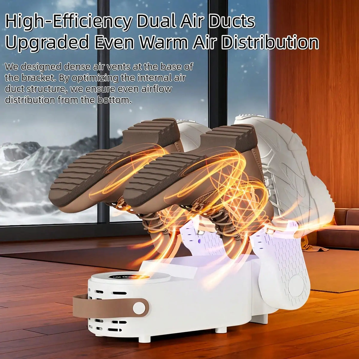 Retractable 360° Shoe Dryer