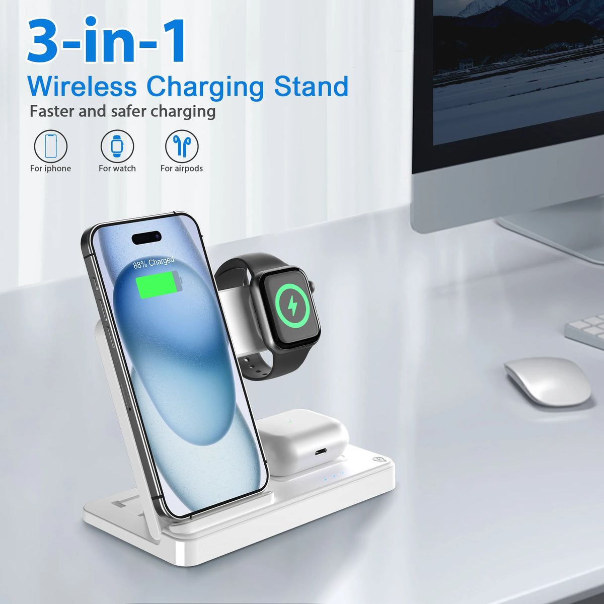 3-in-1 Magnetic Wireless Charger
