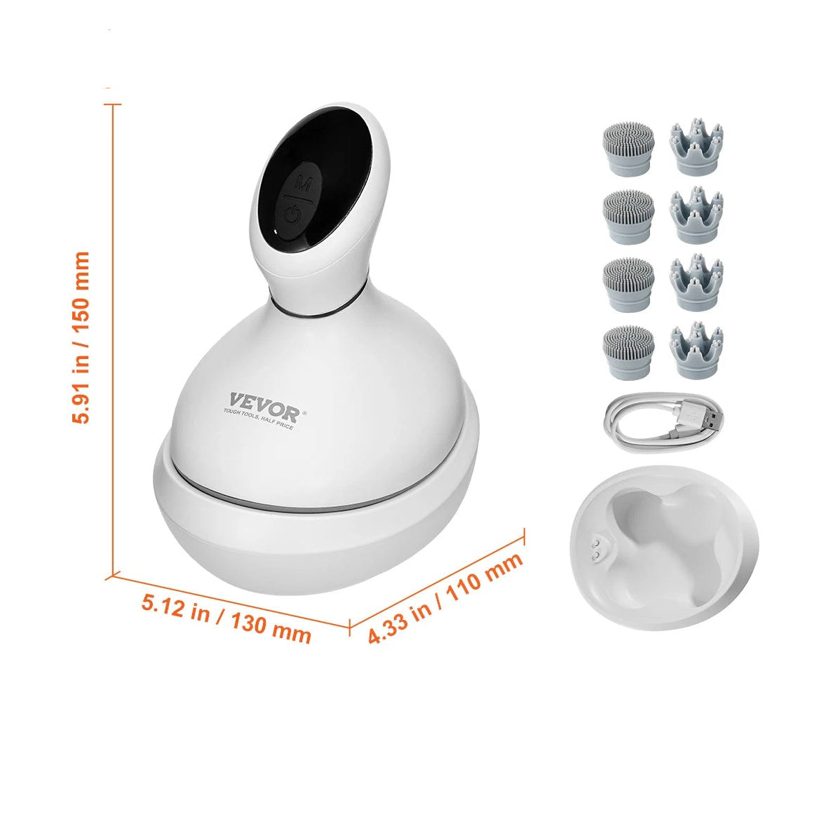Waterproof Electric Head Massager