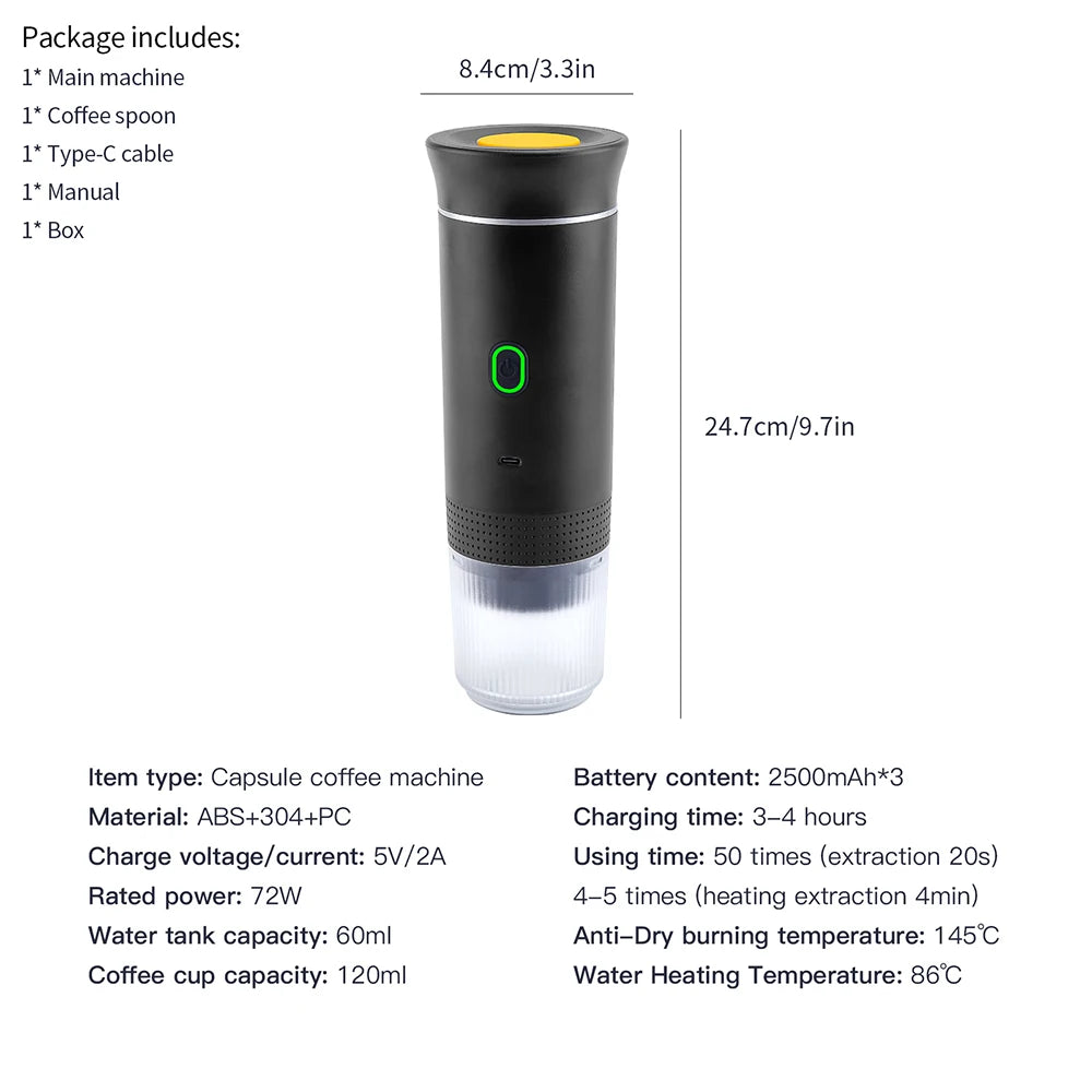 Portable Capsule Coffee Maker