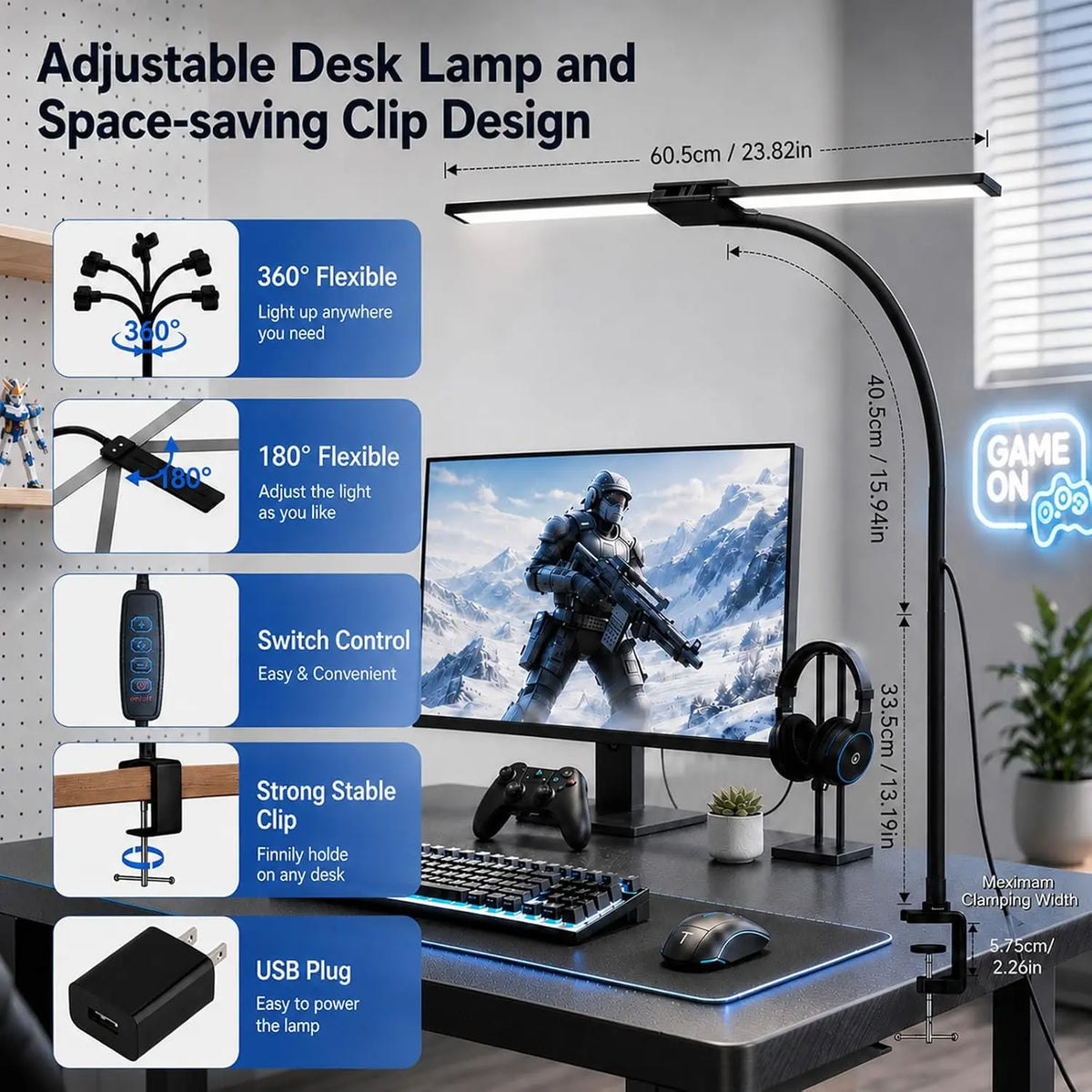 Dimmable Office Monitor Lamp