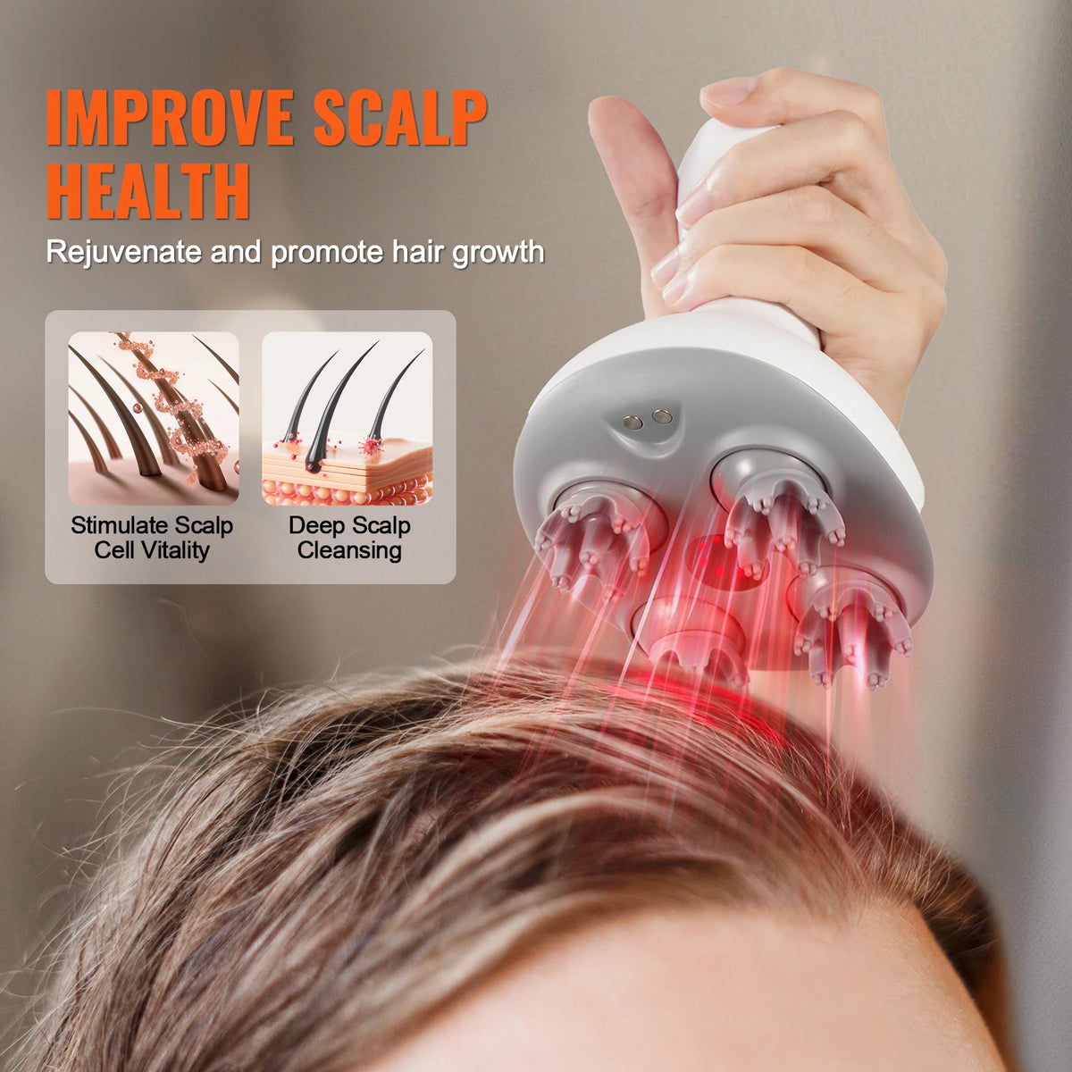Waterproof Electric Head Massager